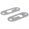 Wieszak na otwór 2 pcs Srebrny 45 x 16 x 3.5 mm Żelazo