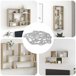 Wieszak na otwór 3673 pcs Srebrny 45 x 16 x 3.5 mm Żelazo