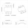 Uchwyt montażowy natynkowy 2 pcs Srebrny 75 x 66 x 1,4 mm Stal