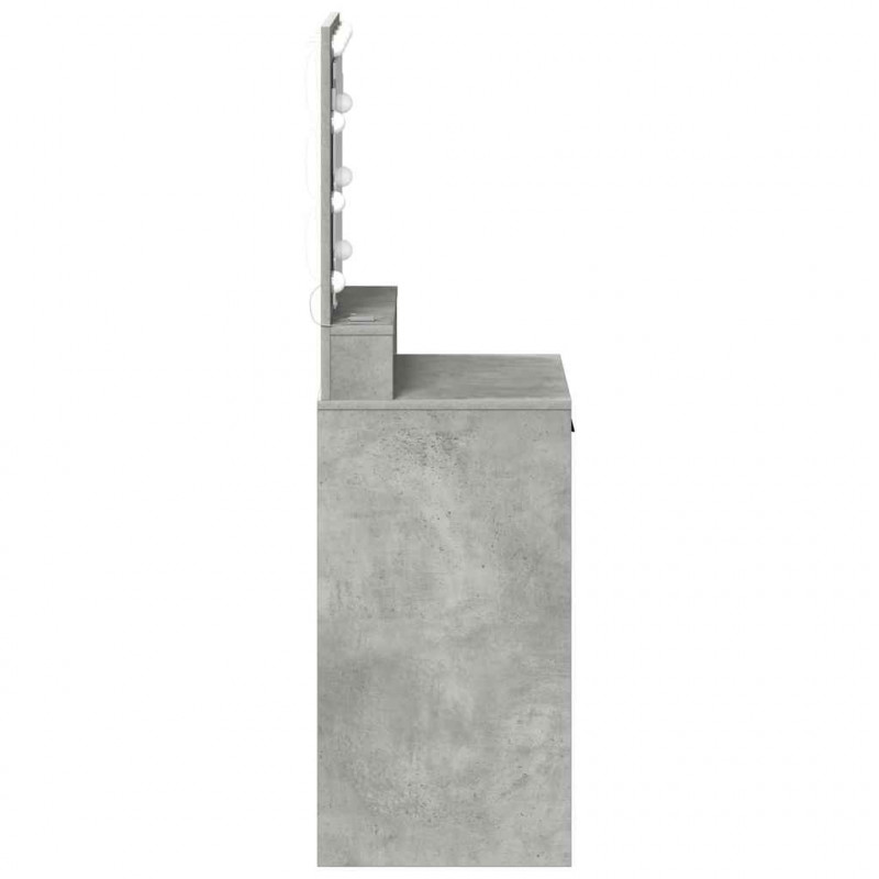 Toaletka z szufladą z półką Betonowy szary 50 x 41 x 135 cm