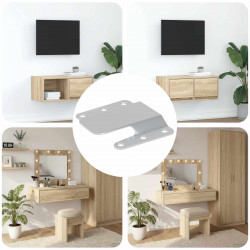 Uchwyt montażowy natynkowy 12 pcs Srebrny 75 x 66 x 1,4 mm Stal