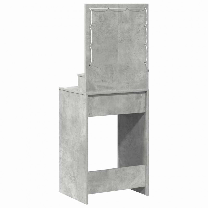 Toaletka z szufladą z półką Betonowy szary 50 x 41 x 135 cm
