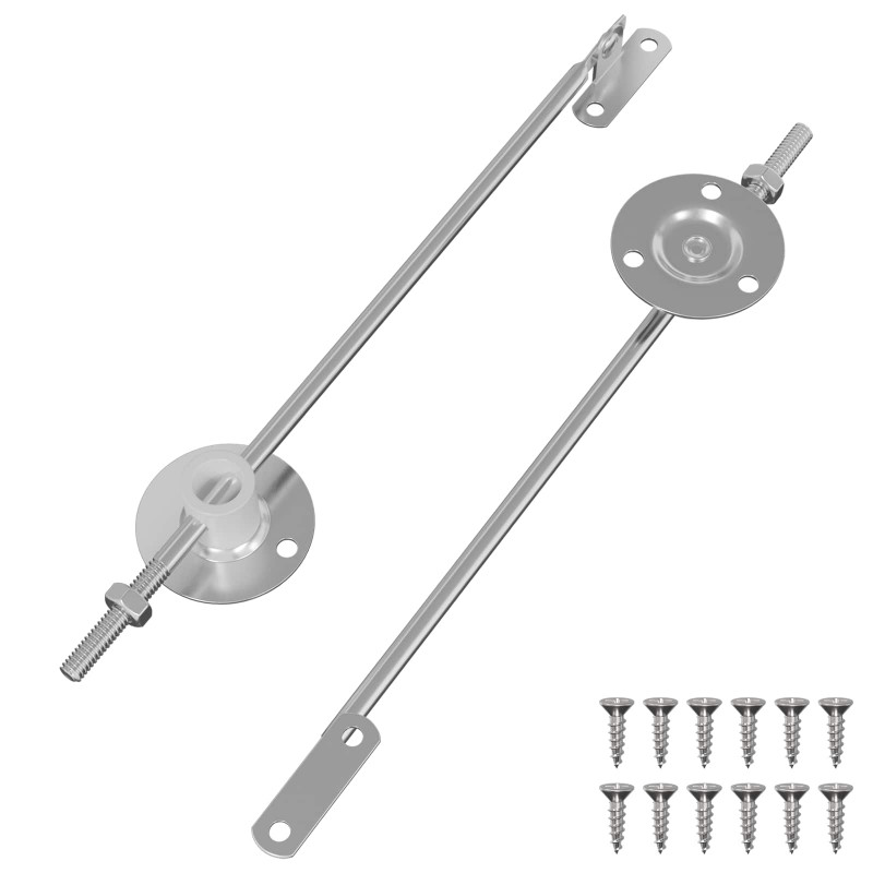 Zawias wspierający pokrywę 2 pcs Srebrny 194 x 36 x 18 mm