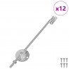 Zawias wspierający pokrywę 12 pcs Srebrny 194 x 36 x 18 mm