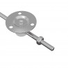 Zawias wspierający pokrywę 12 pcs Srebrny 194 x 36 x 18 mm