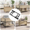 Mechanizm podnoszenia łóżka 2 pcs Czarny 340 x 95 x 40 mm