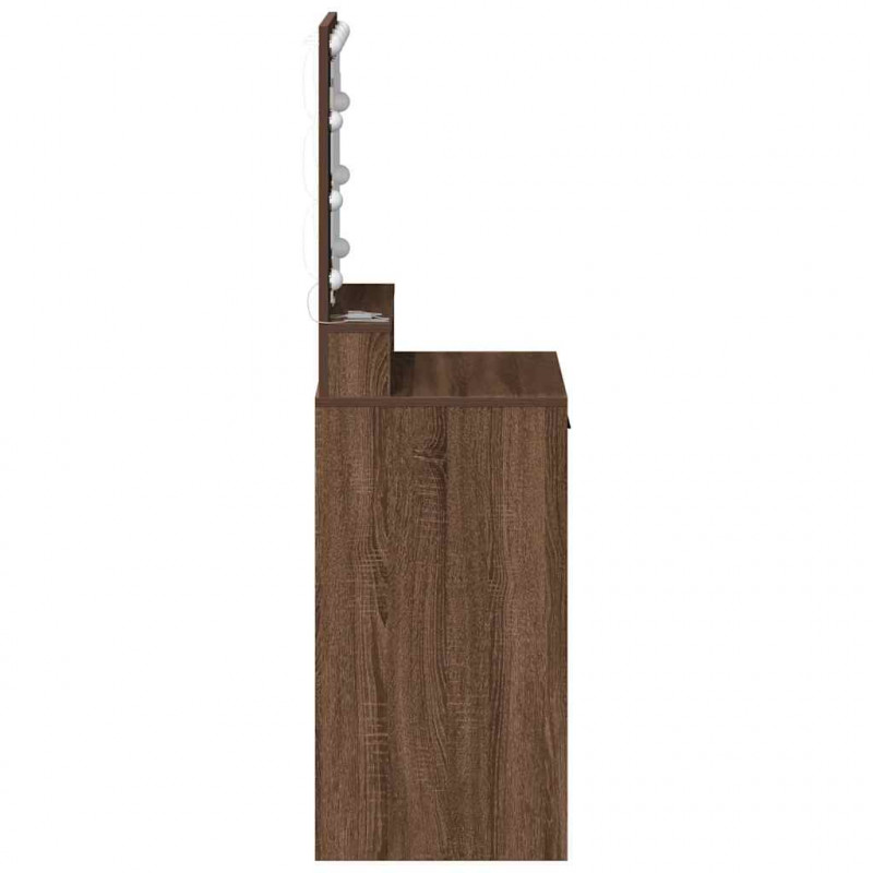 Toaletka Brązowy dąb 50 x 41 x 135 cm Materiał drewnopochodny