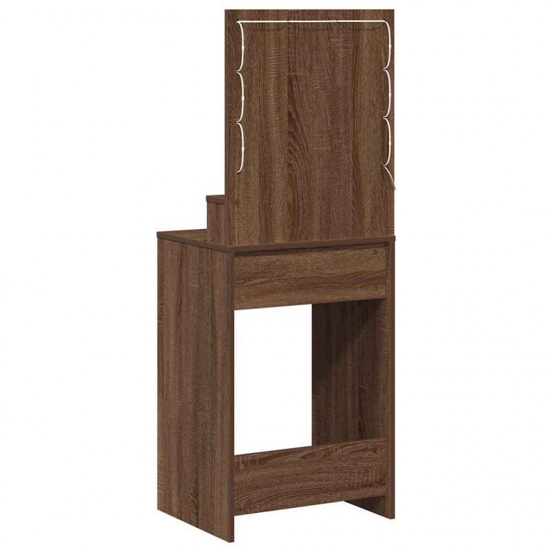 Toaletka Brązowy dąb 50 x 41 x 135 cm Materiał drewnopochodny