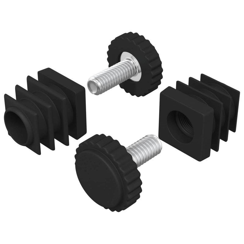 Poziomice meblowe Z regulacją 2 pcs Czarny M6 PP
