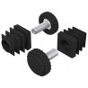 Poziomice meblowe Z regulacją 2 pcs Czarny M6 PP