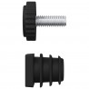 Poziomice meblowe Z regulacją 2 pcs Czarny M6 PP