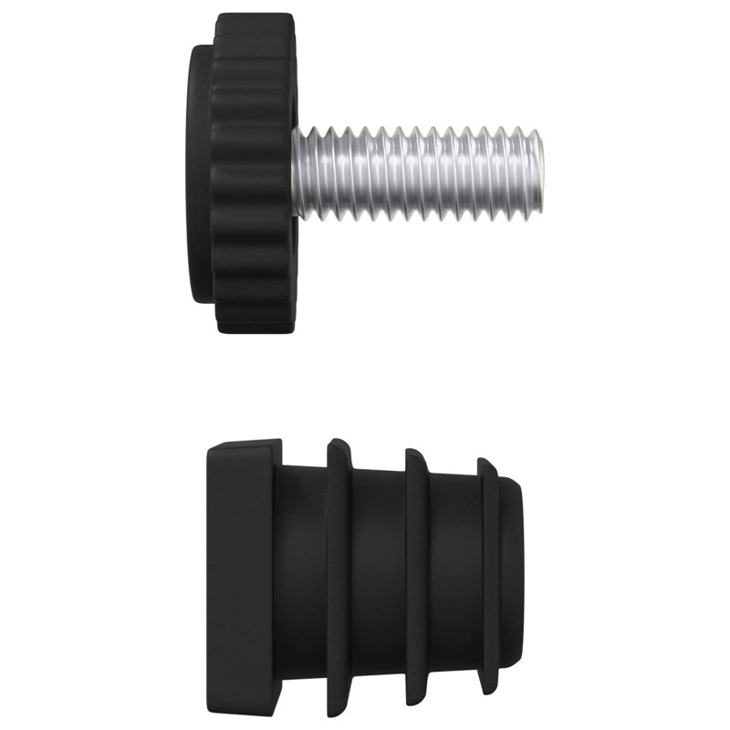 Poziomice meblowe Z regulacją 12 pcs Czarny M6 PP