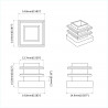 Zaślepki Końcowe 10909 pcs Czarny 15 x 15 x 15 mm PP