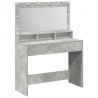 Toaletka z półką Z lustrem Betonowy szary 100 x 41 x 135 cm