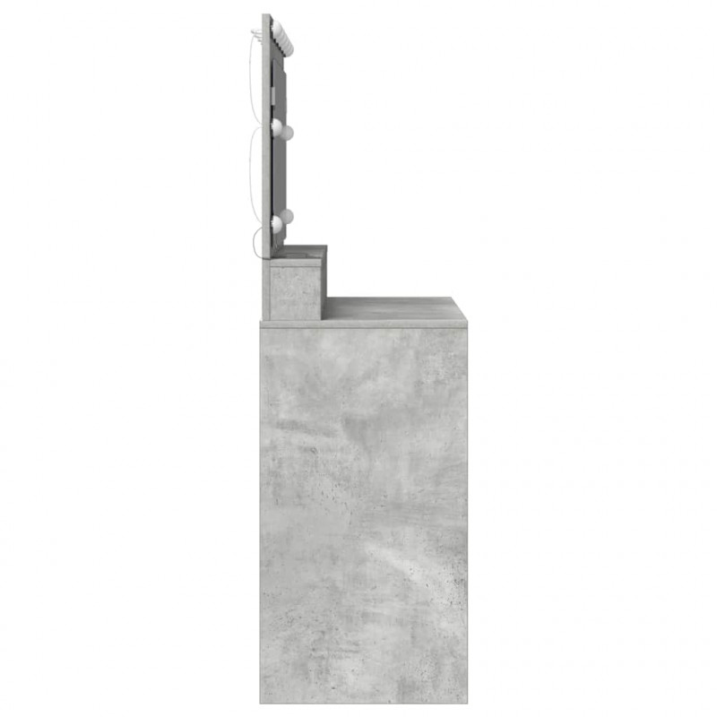 Toaletka z półką Z lustrem Betonowy szary 100 x 41 x 135 cm