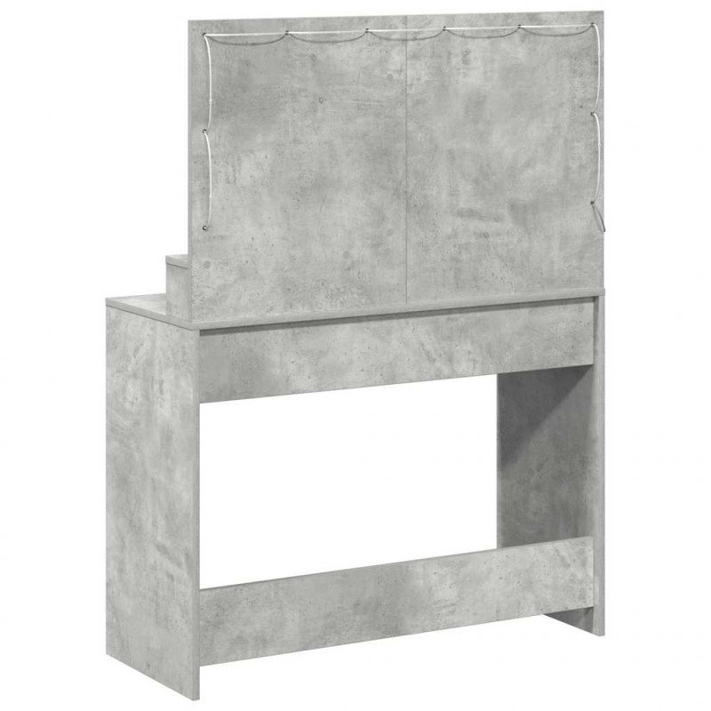 Toaletka z półką Z lustrem Betonowy szary 100 x 41 x 135 cm
