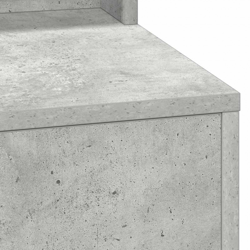 Toaletka z półką Z lustrem Betonowy szary 100 x 41 x 135 cm