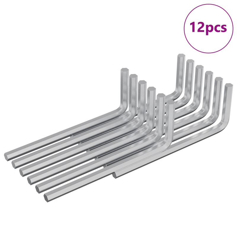 Klucz Szesnastokątny 12 pcs Srebrny 32 x 86 mm Stal