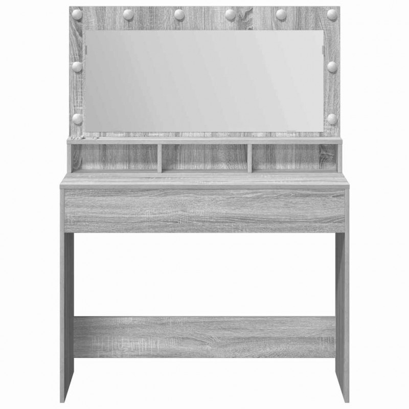 Toaletka Szary Sonoma 100 x 41 x 135 cm Materiał drewnopochodny