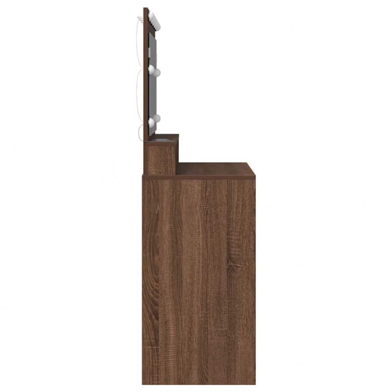 Toaletka Brązowy dąb 100 x 41 x 135 cm Materiał drewnopochodny
