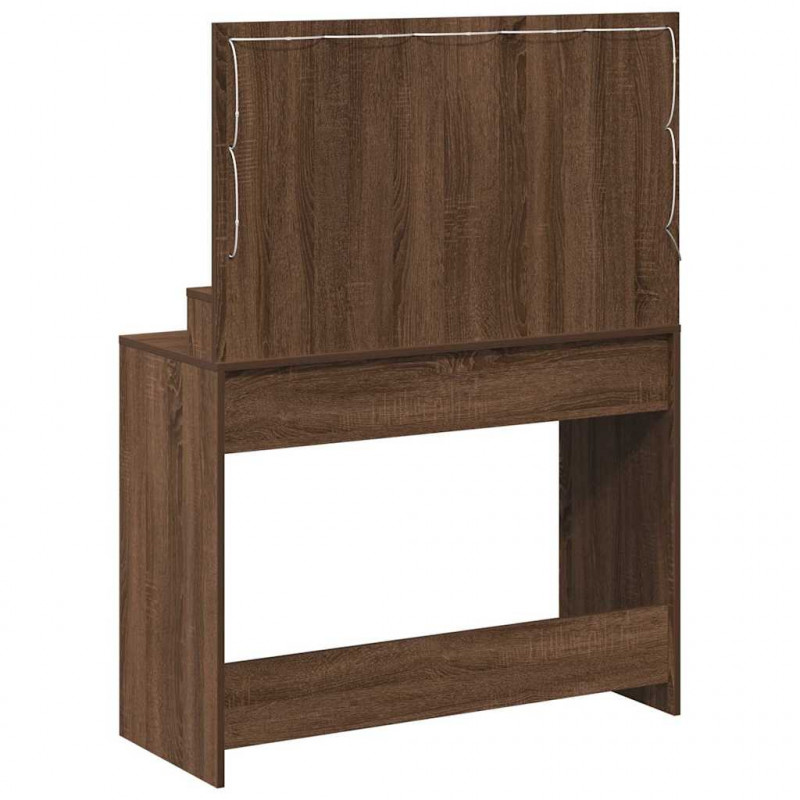Toaletka Brązowy dąb 100 x 41 x 135 cm Materiał drewnopochodny