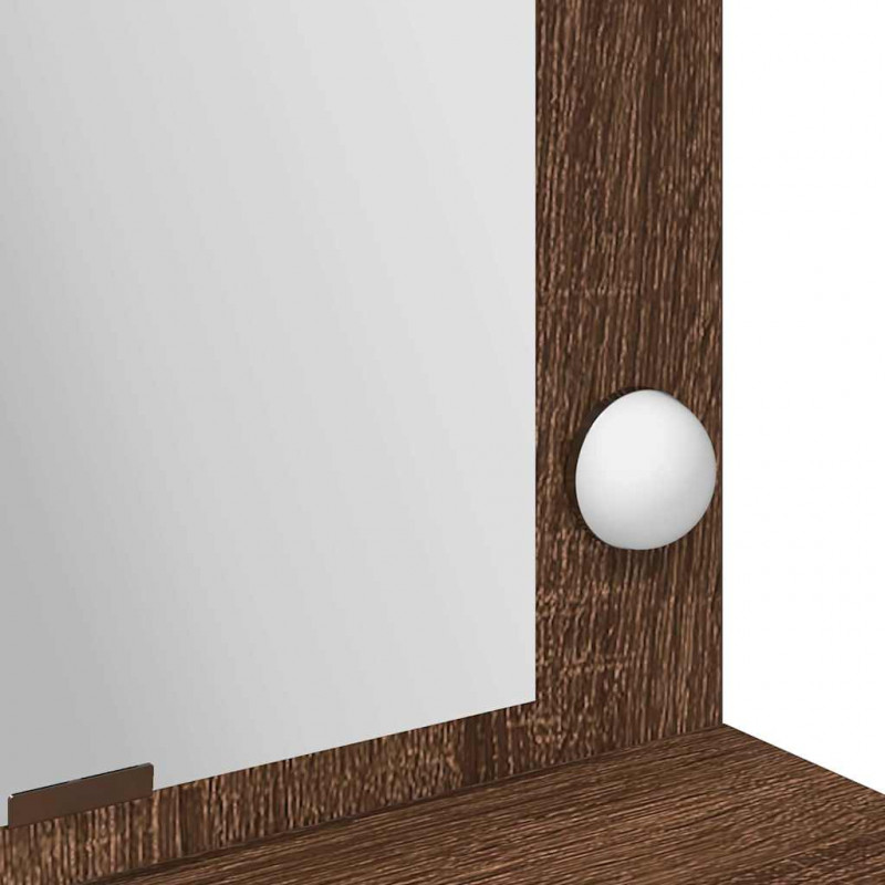 Toaletka Brązowy dąb 100 x 41 x 135 cm Materiał drewnopochodny