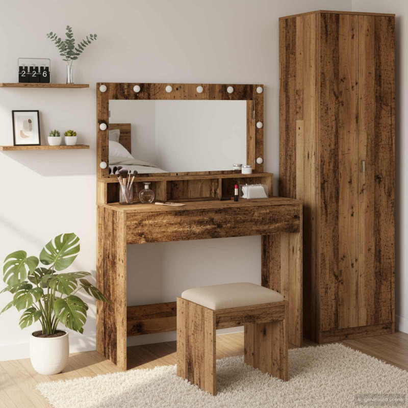 Toaletka Stare drewno 100 x 41 x 135 cm Materiał drewnopochodny