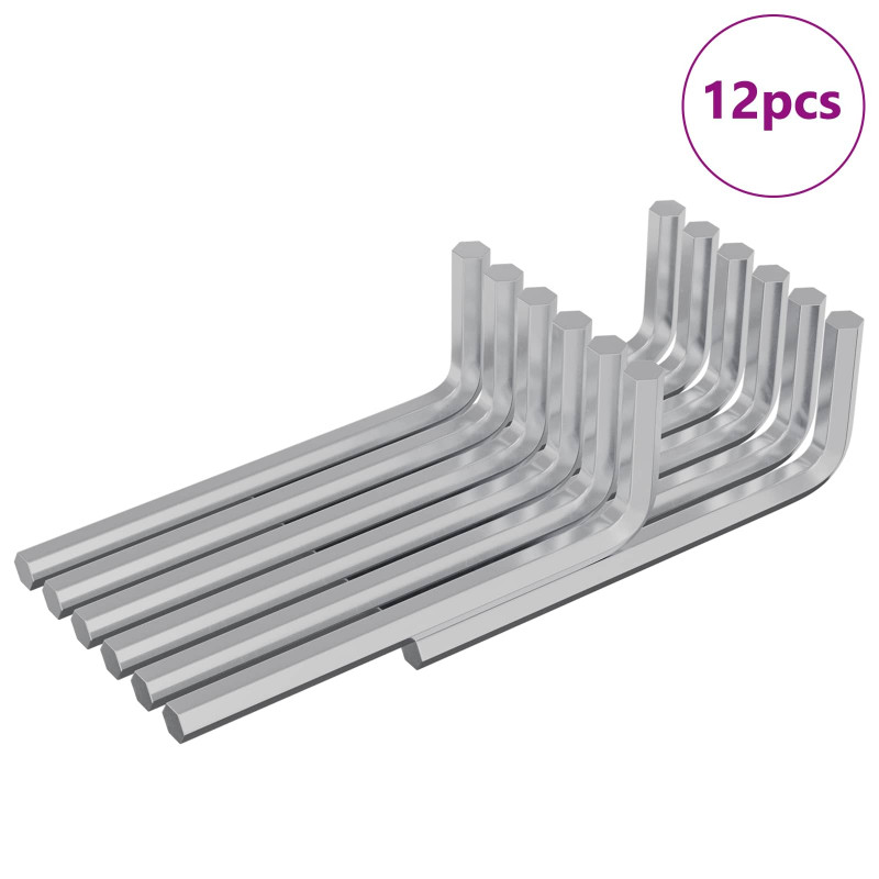 Klucz Szesnastokątny 12 pcs Srebrny 32 x 86 mm Stal