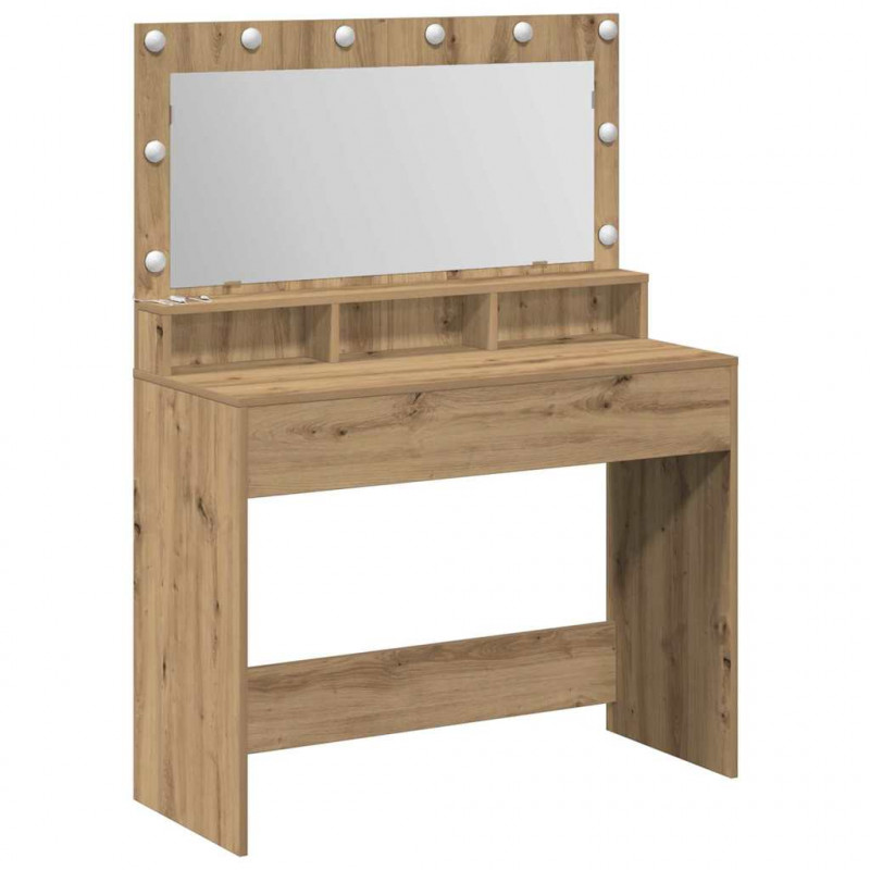 Toaletka z półką Z lustrem Dąb rzemieślniczy 100 x 41 x 135 cm
