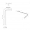 Klucz Szesnastokątny 2 pcs Srebrny 32 x 86 mm Stal
