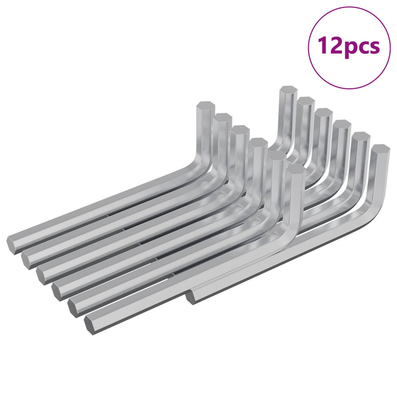 Klucz Szesnastokątny 12 pcs Srebrny 32 x 86 mm Stal