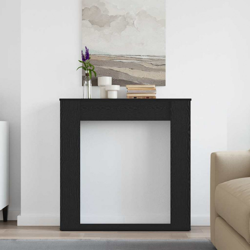 Obudowa kominka Czarny dąb 100x20x100 cm Drewno klejone