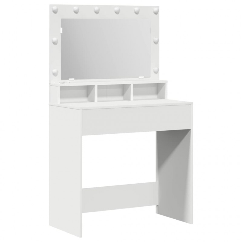 Toaletka Biały 75,5 x 41 x 135 cm Materiał drewnopochodny