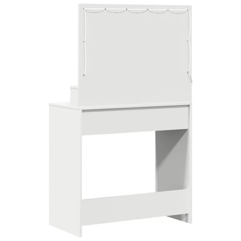 Toaletka Biały 75,5 x 41 x 135 cm Materiał drewnopochodny