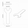 Spanner 2 pcs Srebrny 10 mm Żelazo