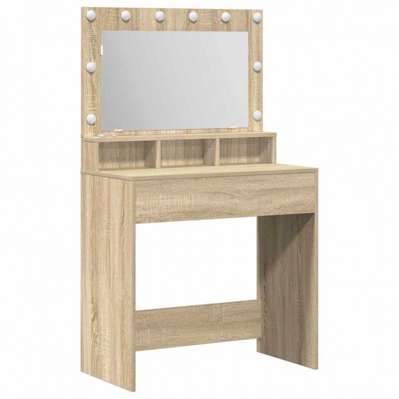 Toaletka Dąb Sonoma 75,5 x 41 x 135 cm Materiał drewnopochodny