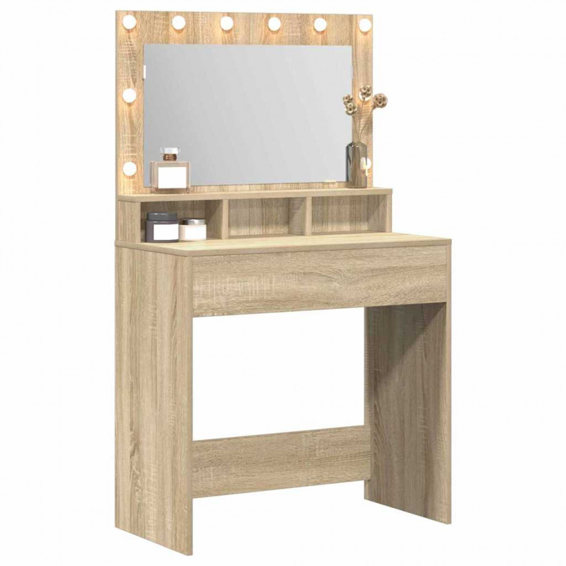 Toaletka Dąb Sonoma 75,5 x 41 x 135 cm Materiał drewnopochodny
