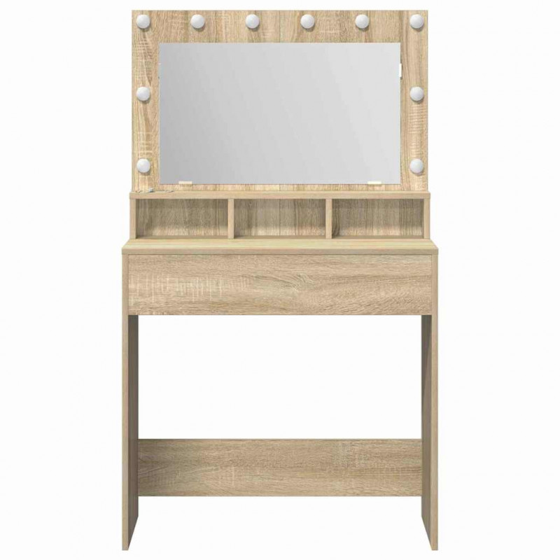 Toaletka Dąb Sonoma 75,5 x 41 x 135 cm Materiał drewnopochodny