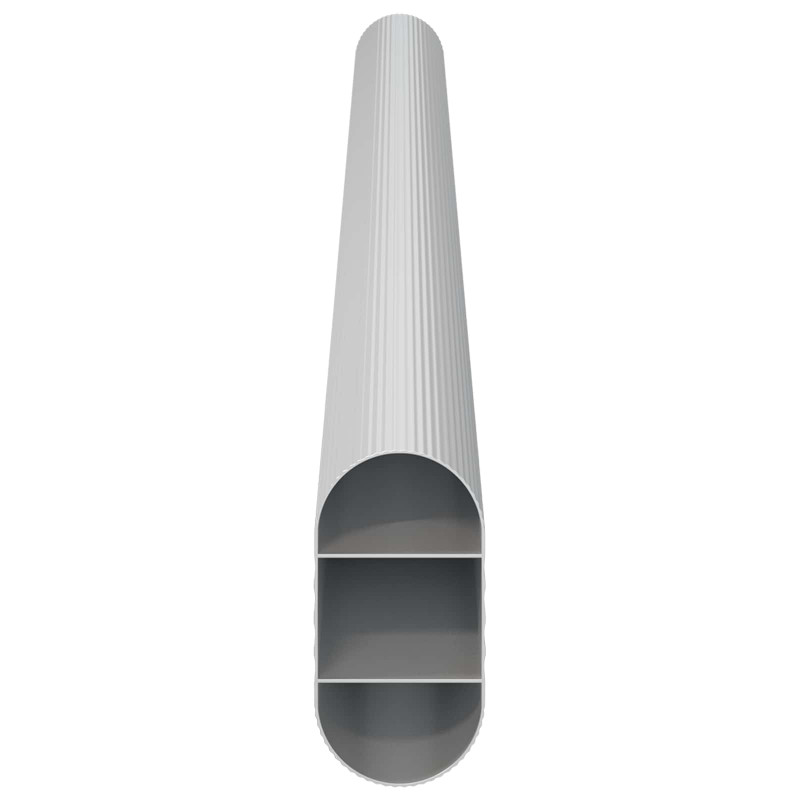 Drążek do szafy 2 pcs Srebrny 764 x 15 x 29 mm Stop Aluminium