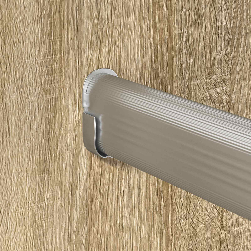 Drążek do szafy 2 pcs Srebrny 764 x 15 x 29 mm Stop Aluminium
