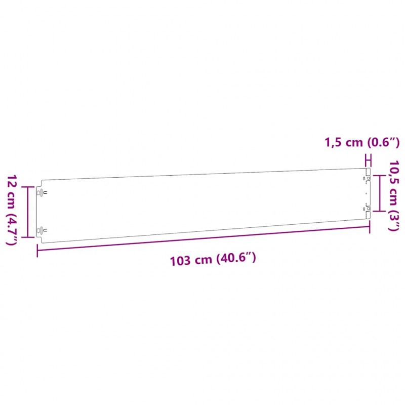 Obrzeża trawnikowe 30 szt. 15x103 cm Stal nierdzewna
