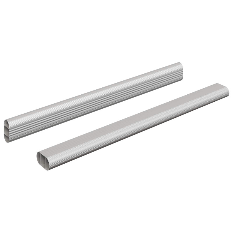Drążek do szafy 2 pcs Srebrny 764 x 15 x 29 mm Stop Aluminium