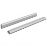 Drążek do szafy 2 pcs Srebrny 764 x 15 x 29 mm Stop Aluminium