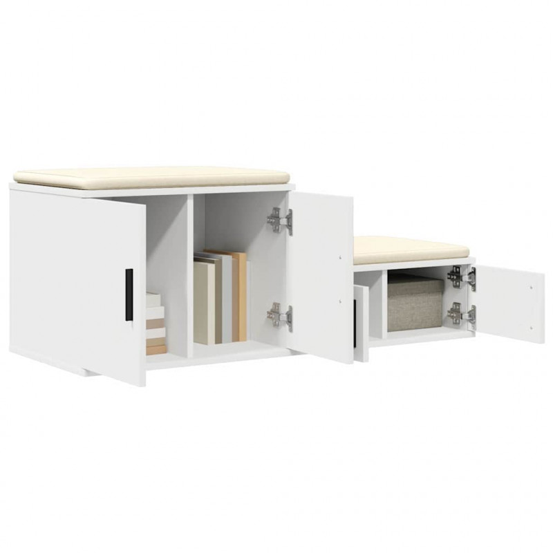 Szafka do przechowywania 2 pcs Biały 127 x 41 x 40 cm