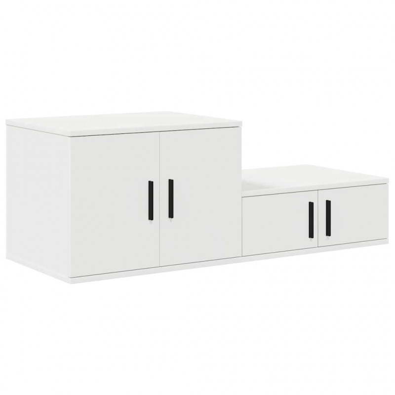 Szafka do przechowywania 2 pcs Biały 127 x 41 x 40 cm