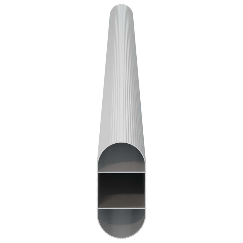 Drążek do szafy 2 pcs Srebrny 764 x 15 x 29 mm Stop Aluminium