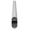 Drążek do szafy 2 pcs Srebrny 764 x 15 x 29 mm Stop Aluminium