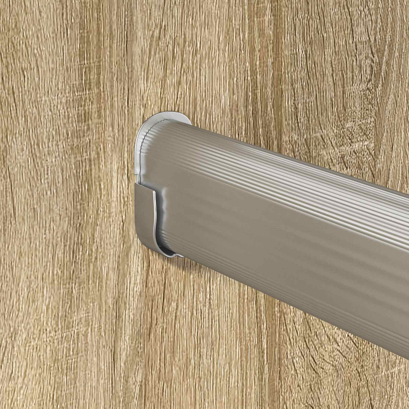 Drążek do szafy 2 pcs Srebrny 764 x 15 x 29 mm Stop Aluminium