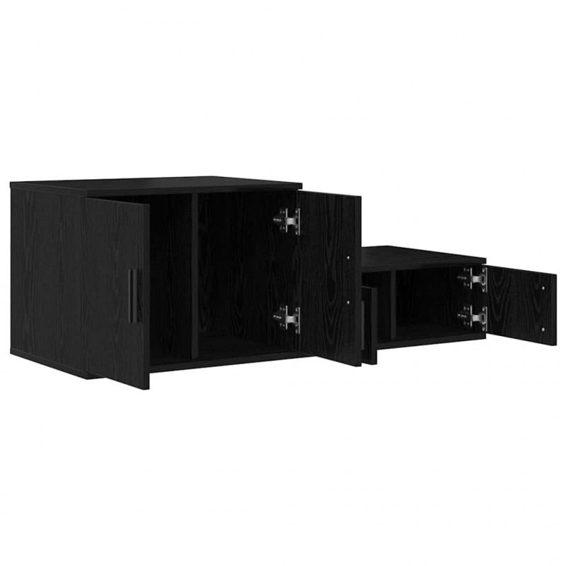 Szafka do przechowywania 2 pcs Czarny Dąb 127 x 41 x 40 cm