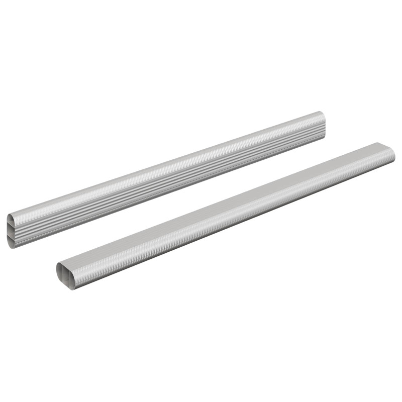 Drążek do szafy 2 pcs Srebrny 764 x 15 x 29 mm Stop Aluminium